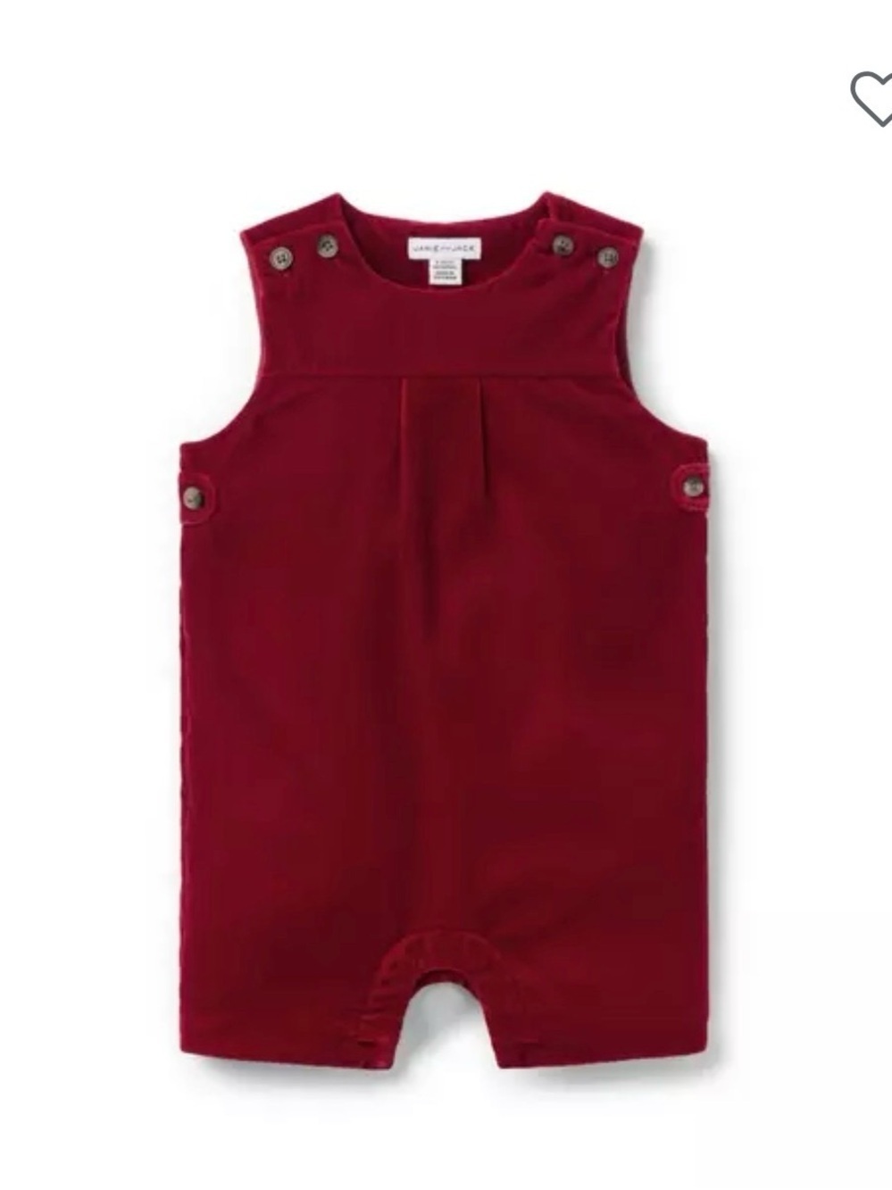 Janie and Jack Soft Velvet Baby Romper in Deep Wine